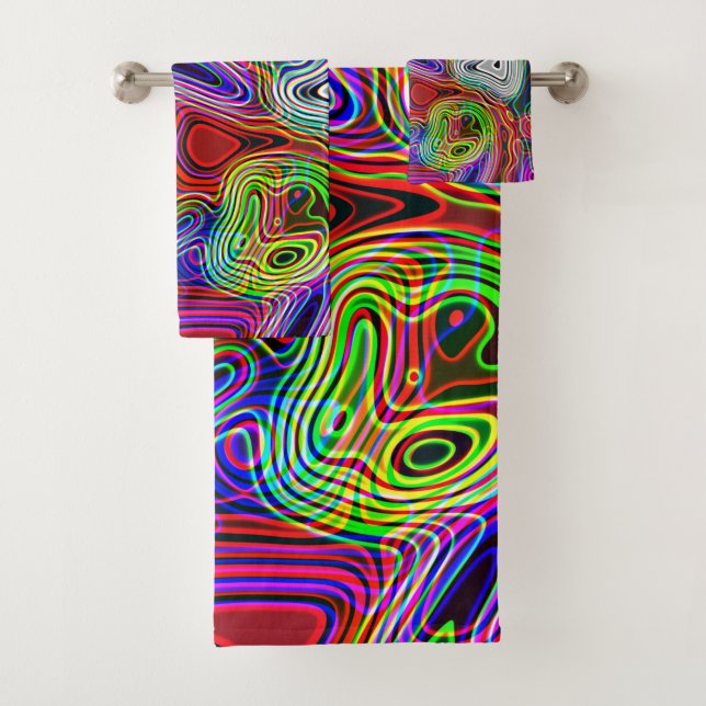 Motif Abstrait brillant en néon coloré (En situation)