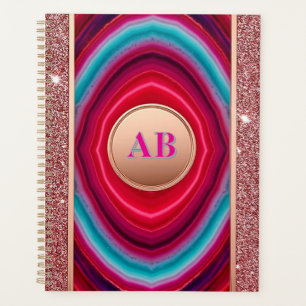 Motif Abstrait d'Agate Vibrant avec Paillettes