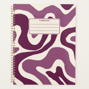 Motif Abstrait de Couleur Rétro Annuel Groovy