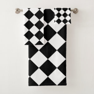 Motif Abstrait de diamants noir et blanc moderne