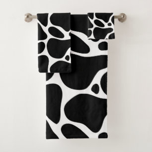 Motif abstrait de girafe noir et blanc