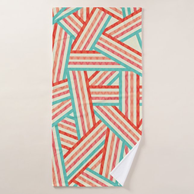 motif Abstrait de rayures colorées (Serviette de bain)