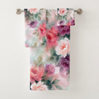Motif Abstrait de Roses à l'Aquarelle – Floral Rom