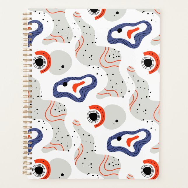Motif Abstrait des tourbillons et des cercles (Devant)
