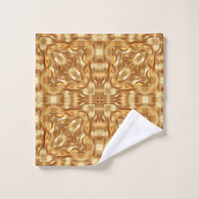 Motif abstrait doré charmant (Gant de toilette)