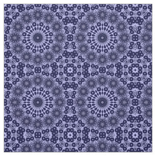 motif Abstrait en bleu et blanc - Tissu