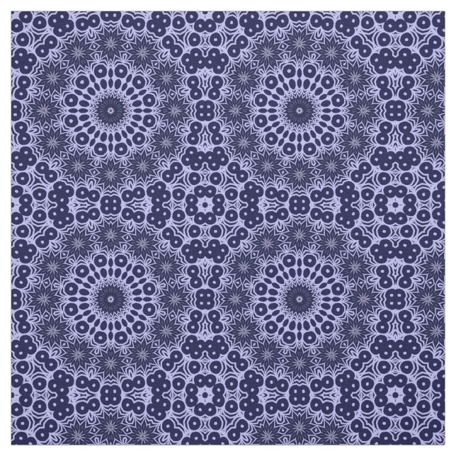 motif Abstrait en bleu et blanc - Tissu (Échantillon)