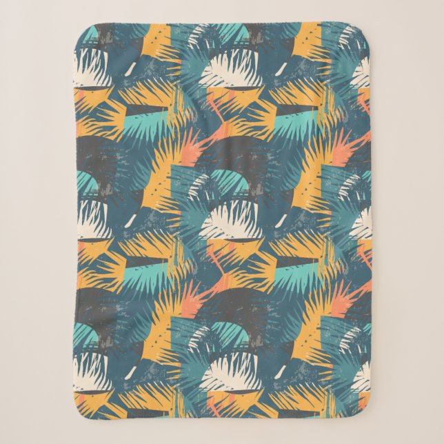 Motif Abstrait feuille couvertures (Devant)