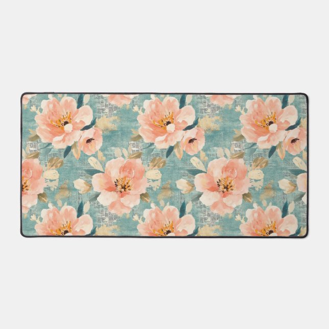 Motif Abstrait Floral Aquarelle Vintage (Recto)