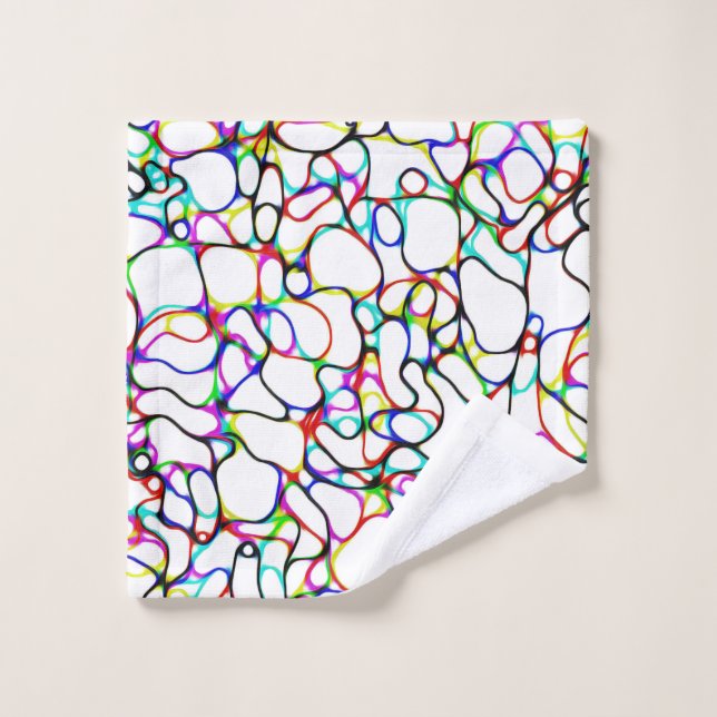Motif Abstrait multicolore (Gant de toilette)