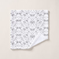 motif Abstrait noir et blanc avec répétition, s