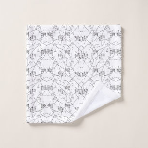 motif Abstrait noir et blanc avec répétition, s