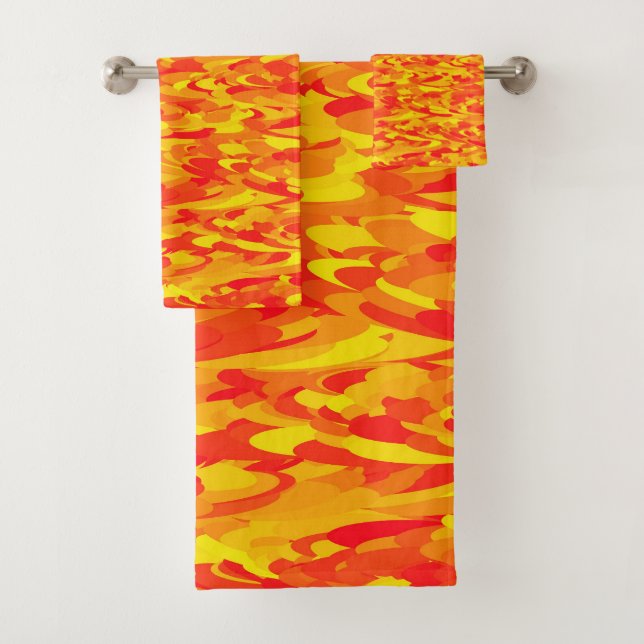 Motif Abstrait Orange Rouge Jaune (En situation)