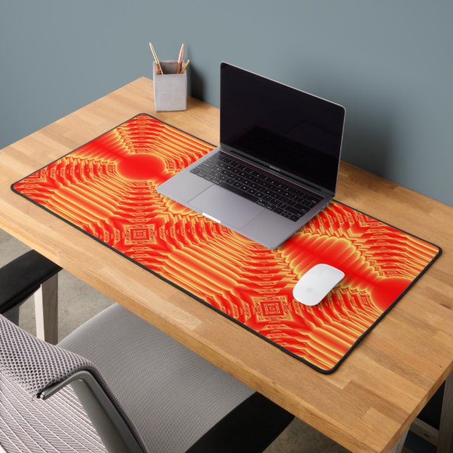 Motif abstrait rouge et orange (Bureau 2)