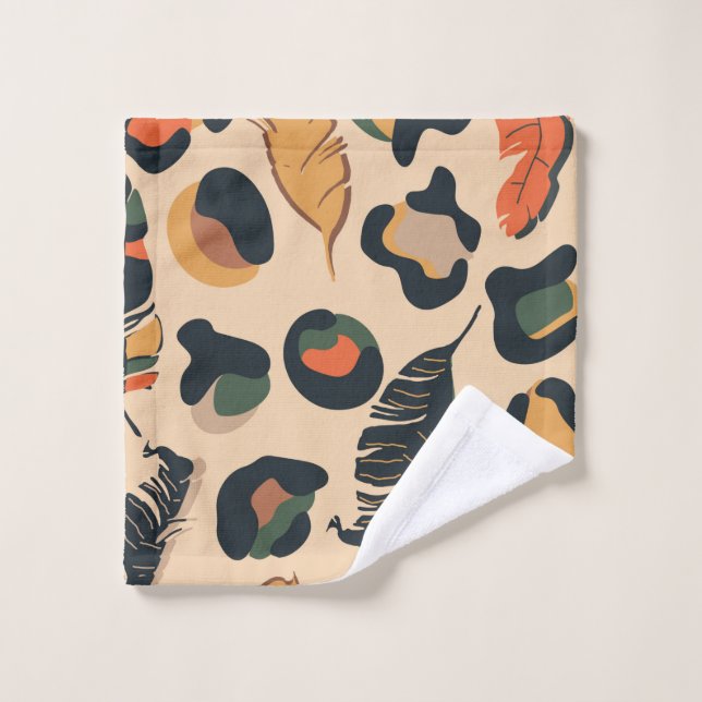 Motif Abstrait sans soudure, dos d'animal sauvage (Gant de toilette)