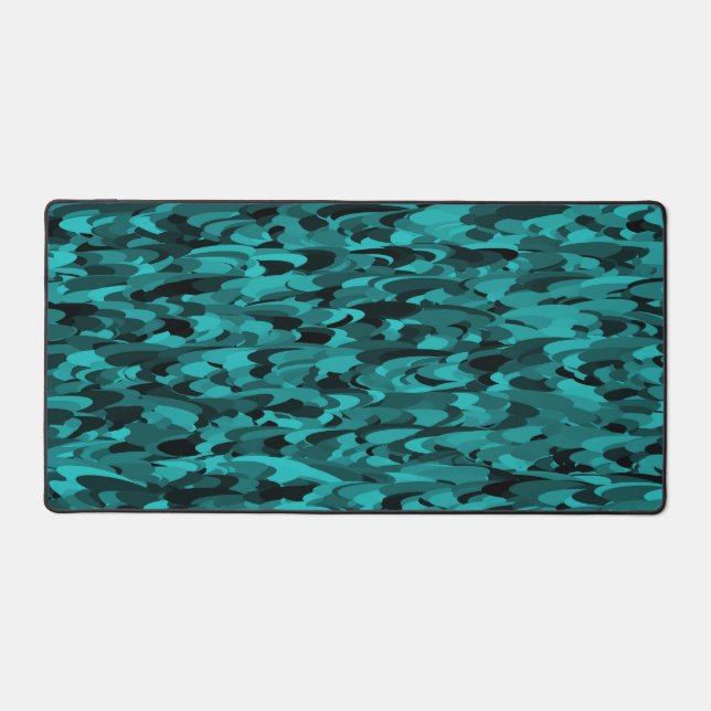 Motif Abstrait Sarcelle Noir (Recto)