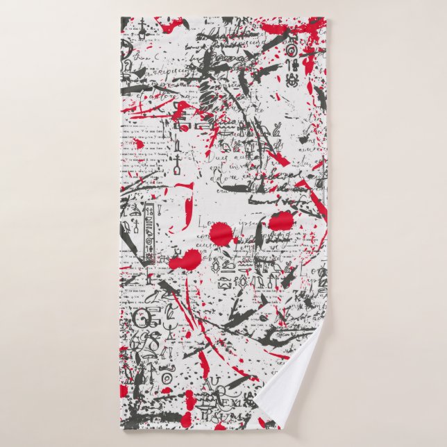 motif Abstrait transparent avec fragments de non-l (Serviette de bain)