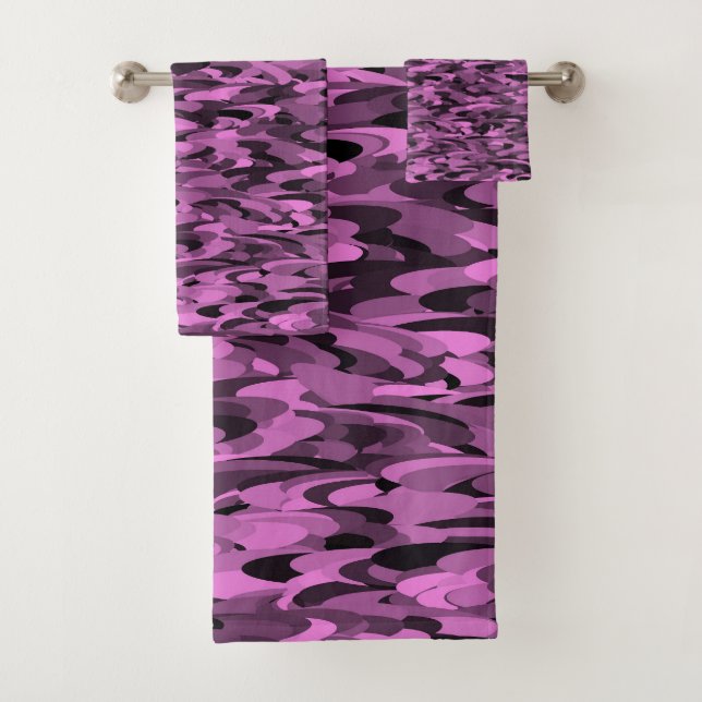 Motif Abstrait Violet Noir (En situation)