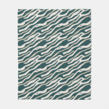 Motif Abstrait Wavy Lines - couverture Sherpa