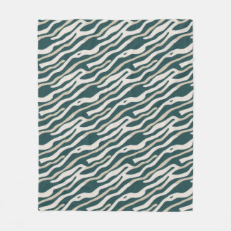 Motif Abstrait Wavy Lines - couverture Sherpa