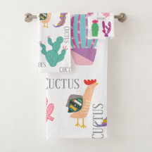 Motif adorable de cactus et de feuilles rose et bl