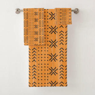 Motif africain de la moisissure orange moderne