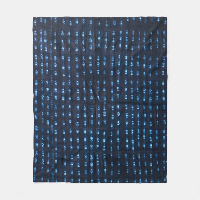 Motif africain (Mali) Indigo | Couverture Polaire (Devant)
