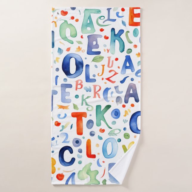 Motif alphabet (Serviette de bain)