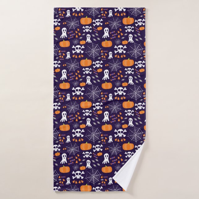 Motif amusant d'Halloween (Serviette de bain)