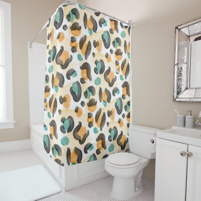 motif animal Abstrait rideau de douche (En situation)