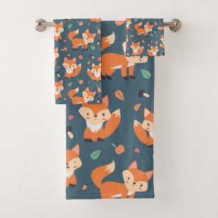 Motif animal du renard orange
