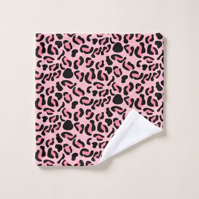 Motif animal léopard rose moderne (Gant de toilette)