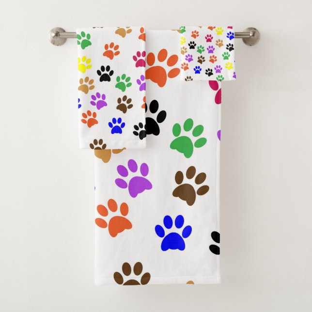 Motif Animal Paw Amoureux des chiens coloré Rainbo (En situation)