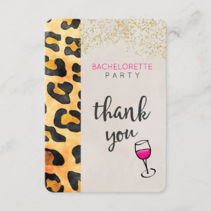 Motif animal sauvage Bachelorette Party Merci