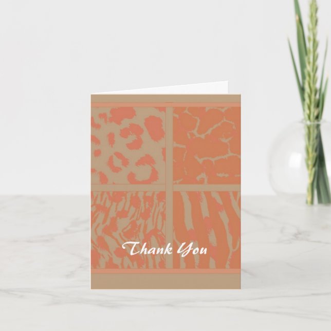 Motif animalier orange Merci (Devant)