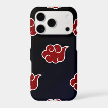 Motif Anime Nuages Rouges