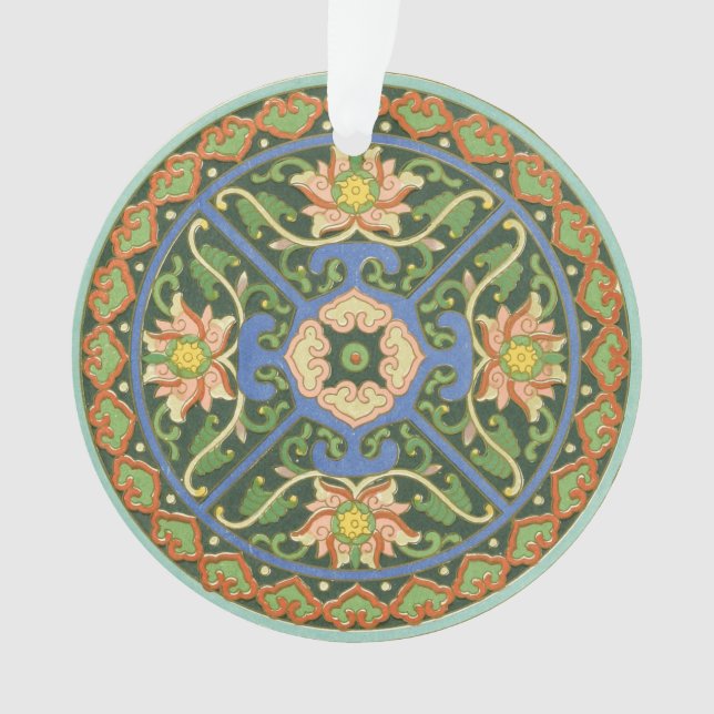 Motif antique cloisonné chinois : Vert Jade (devant)
