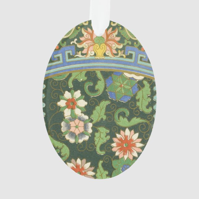 Motif antique cloisonné chinois : Vert Jade (dos)