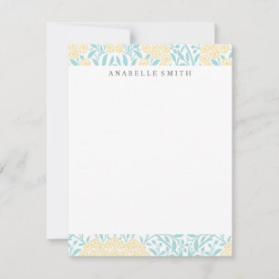 Motif Aqua et Jaune Floral Damask