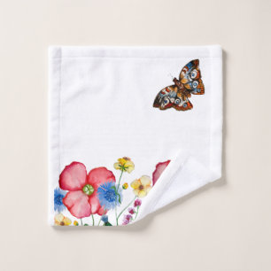 Motif aquarelle avec fleurs sauvages dessinés à la