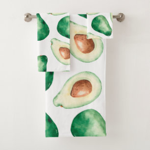 Motif Aquarelle Avocado