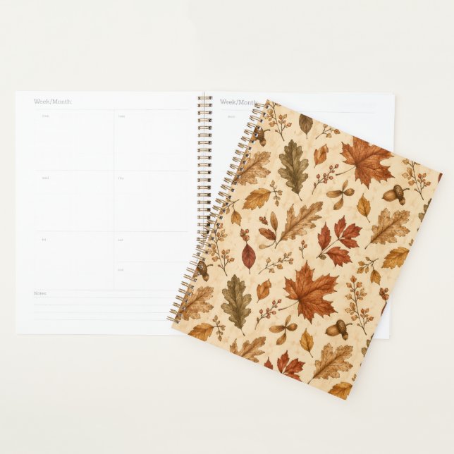 Motif aquarelle de feuilles d'automne  (Devant avec enveloppe)