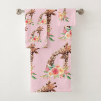Motif aquarelle de girafe mignon maman et bébé