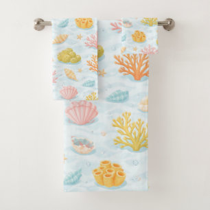 Motif aquarelle de vie marine sous-marine pastel