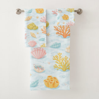 Motif aquarelle de vie marine sous-marine pastel