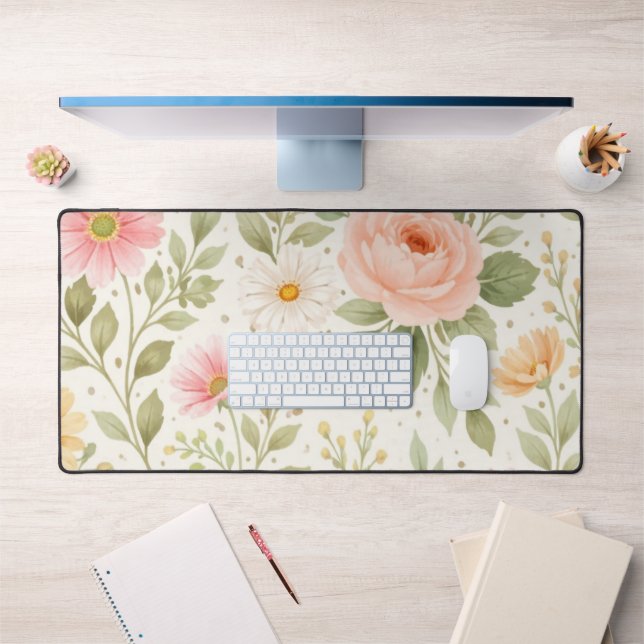 Motif aquarelle florale douce   (Bureau 1)