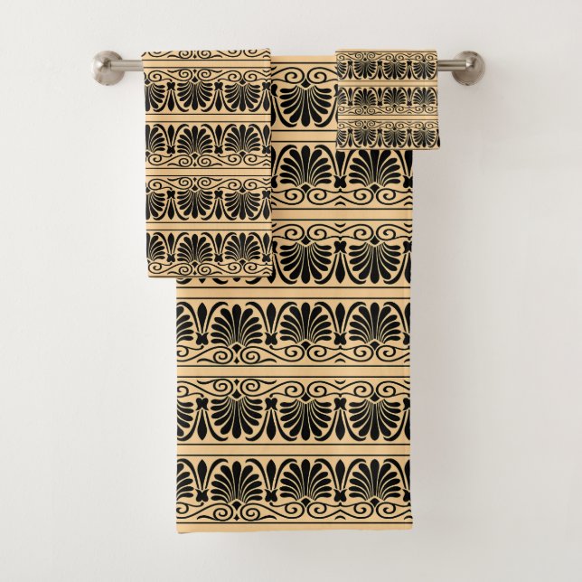 Motif arabesque méditerranéen grec marron (En situation)