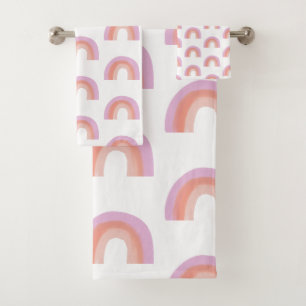 Motif arc-en-ciel Cute Boho Peinture Corail Purple