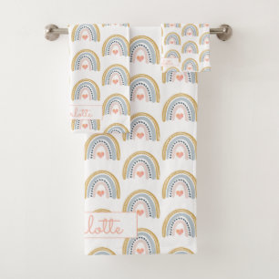 Motif arc-en-ciel personnalisé Boho Watercolor