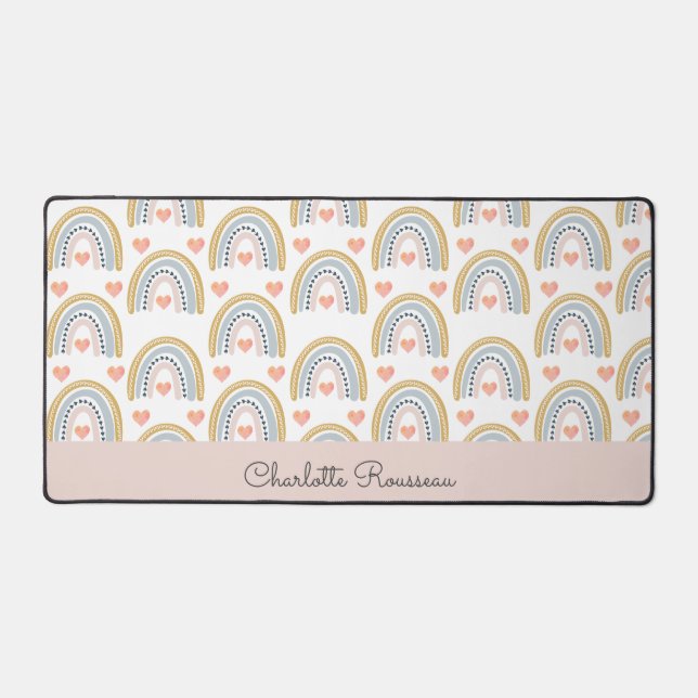 Motif arc-en-ciel personnalisé Boho Watercolor (Recto)